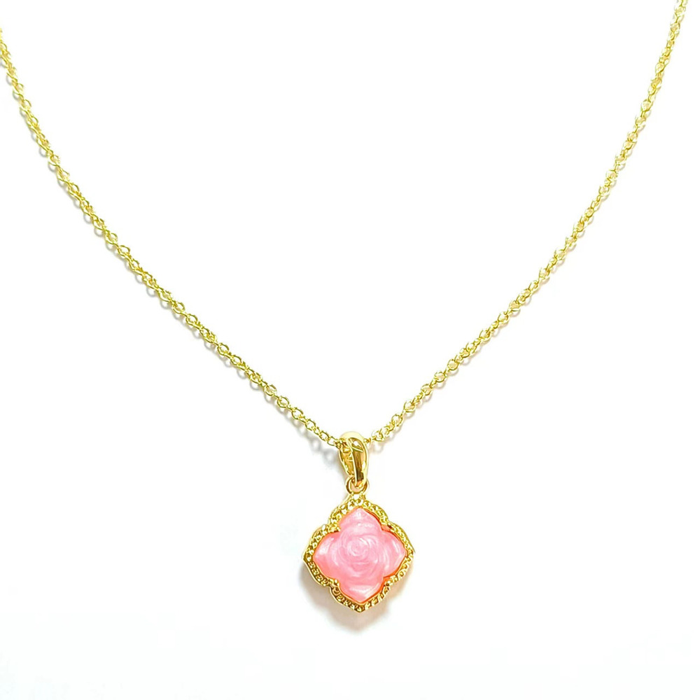 Kendra Scott Pink Rose Pendant Choker